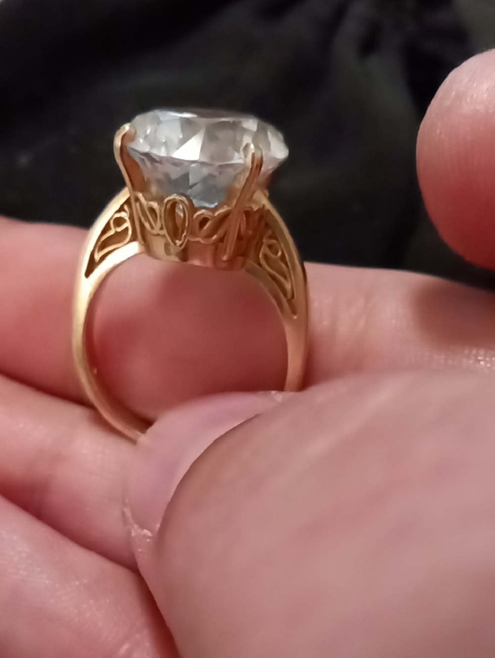 Vintage Stuller Solid 14k Rose Gold And Nigerian Aquamarine Cocktail Ring